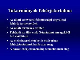 takarm nyok feh rjetartalma