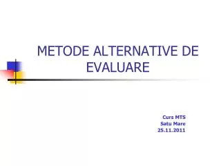 metode alternative de evaluare