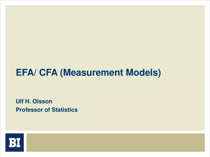 efa cfa measurement models