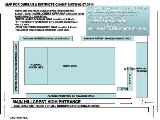 MAP FOR DURBAN &amp; DISTRICTS CHAMP SHOW 02.07.2011