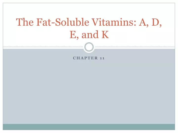 the fat soluble vitamins a d e and k