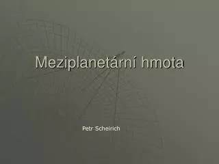 meziplanet rn hmota