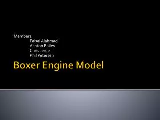 Boxer Engine Model