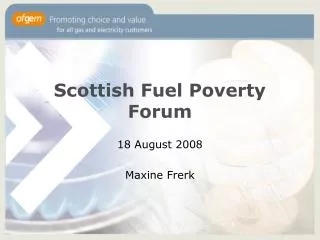 Scottish Fuel Poverty Forum