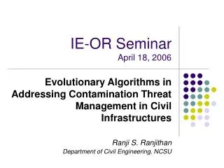 IE-OR Seminar April 18, 2006