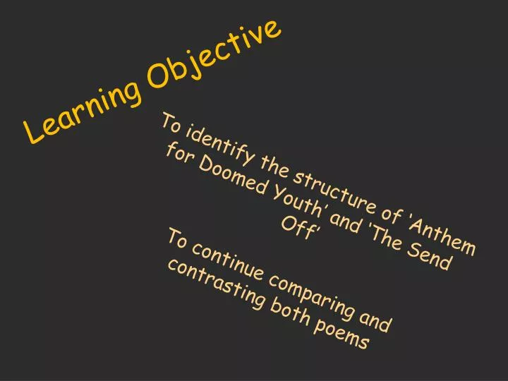 learning objective