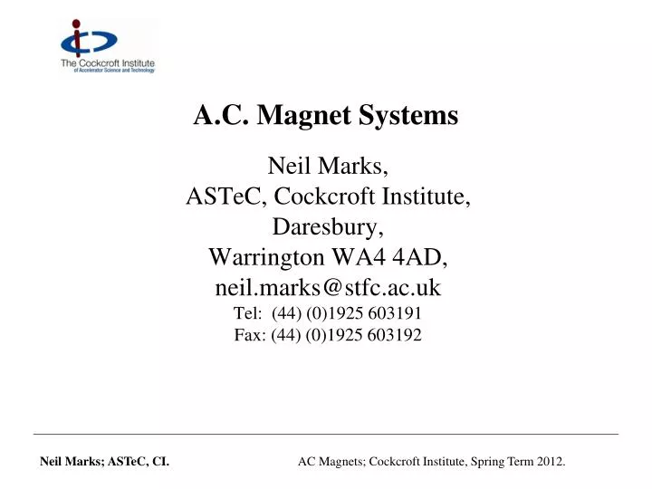 a c magnet systems