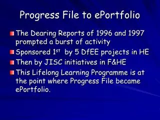 Progress File to ePortfolio