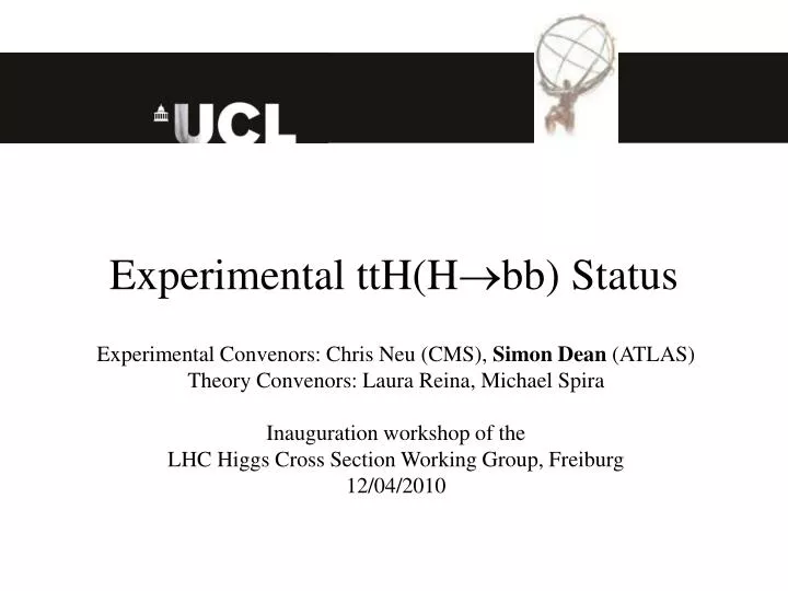 experimental tth h bb status