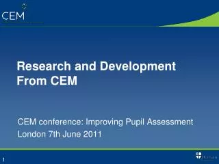 Research and Development From CEM