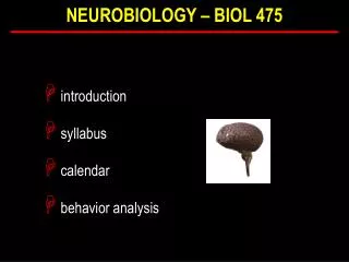 introduction syllabus calendar behavior analysis