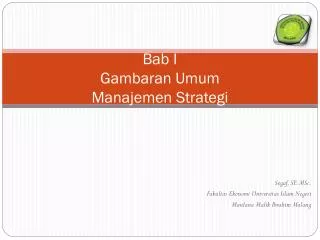 bab i gambaran umum manajemen strategi