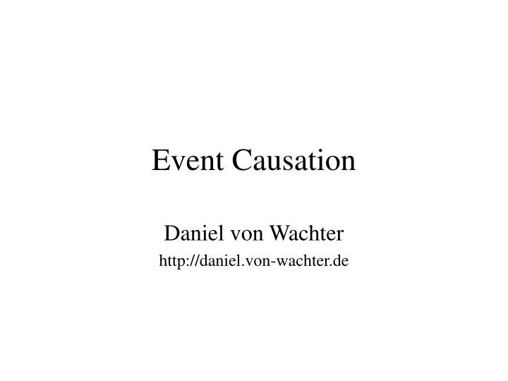 event causation