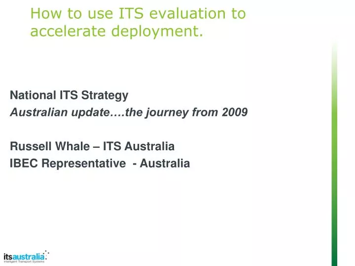 dean zabrieszach vice president its australia director road user services vicroads