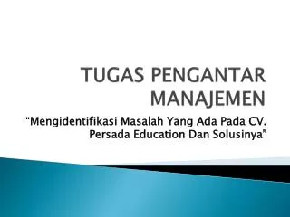tugas pengantar manajemen