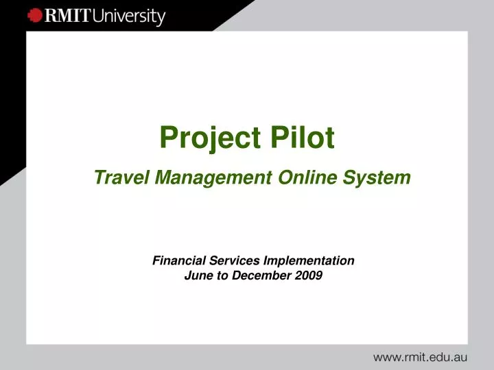 project pilot travel management online system