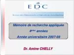 Dr. Amine CHELLY - slide 1