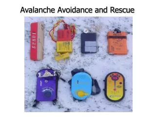 Avalanche Avoidance and Rescue