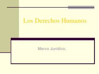 los derechos humanos