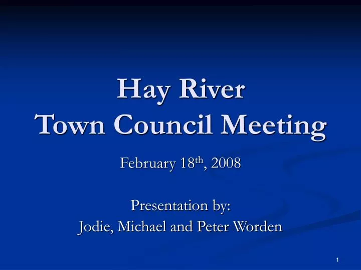 hay river town council meeting