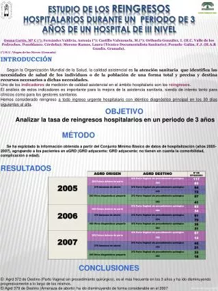 estudio de los reingresos hospitalarios durante un periodo de 3 a os de un hospital de iii nivel