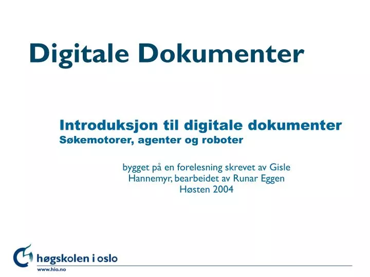digitale dokumenter