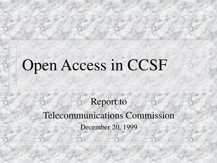 open access in ccsf