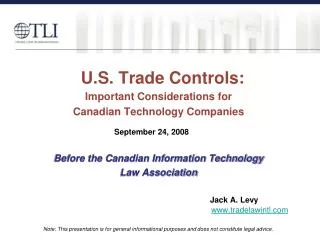 U.S. Trade Controls: