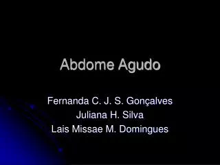 abdome agudo