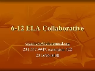 6-12 ELA Collaborative