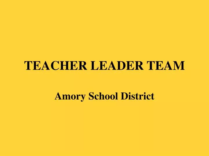 teacher leader team