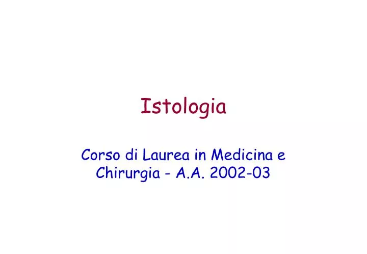 istologia