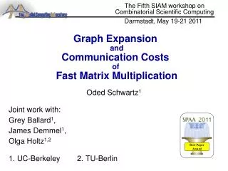 Graph Expansion and Communication Costs of Fast Matrix Multiplication