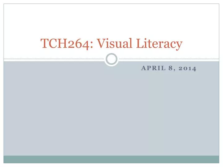 tch264 visual literacy