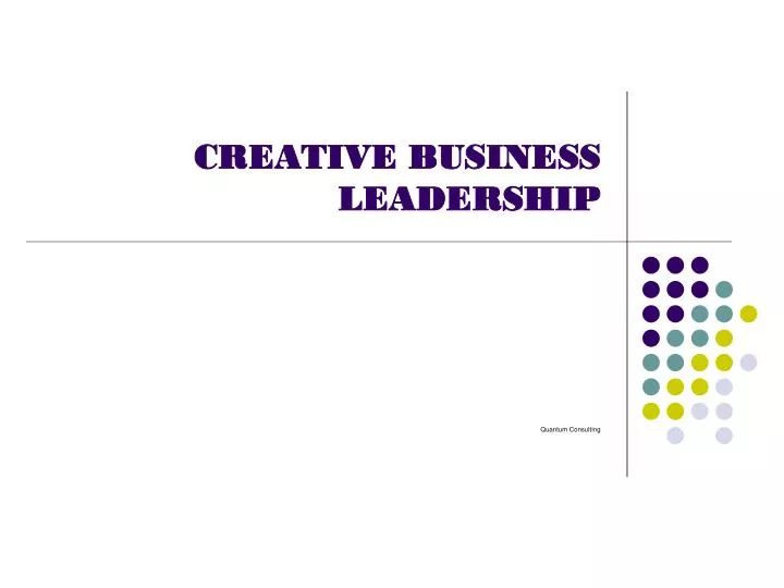 creative business leadership