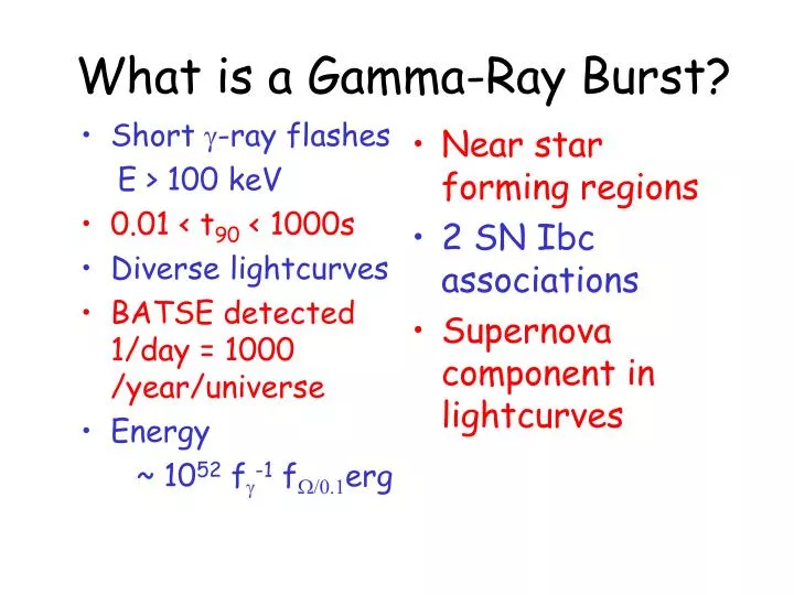 what is a gamma ray burst