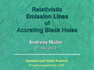 Relativistic Emission Lines of Accreting Black Holes