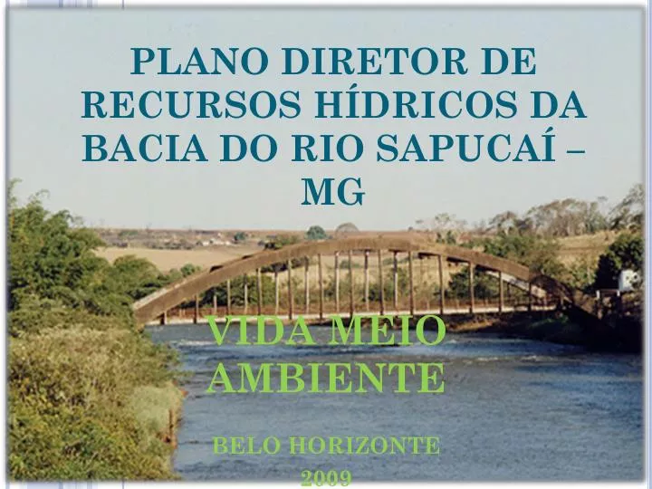 plano diretor de recursos h dricos da bacia do rio sapuca mg