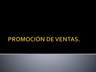 promoci n de ventas