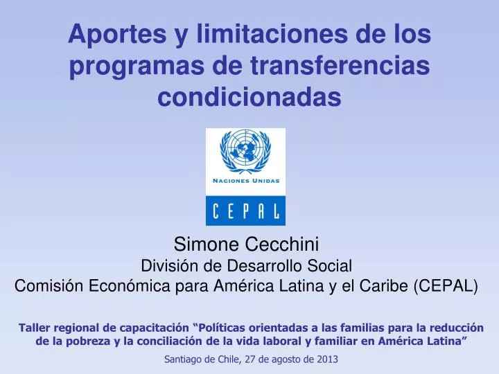 aportes y limitaciones de los programas de transferencias condicionadas