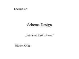 Schema Design