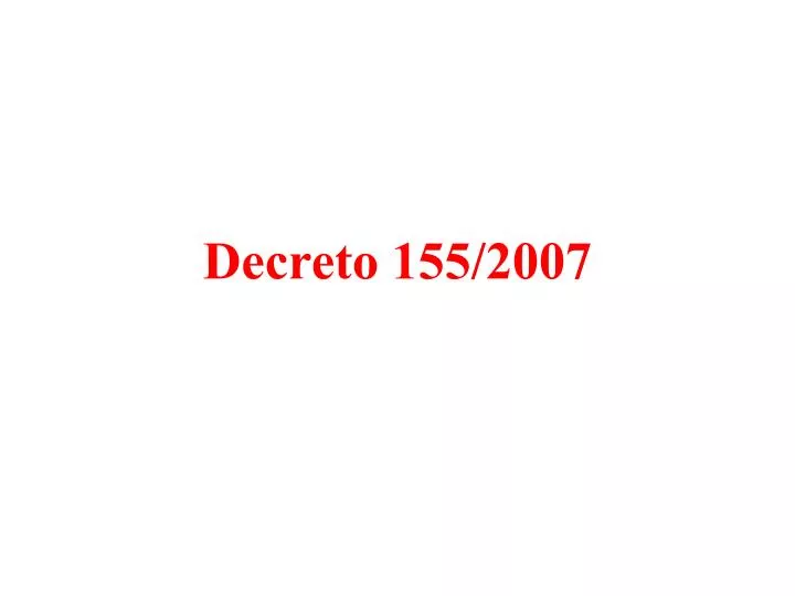 decreto 155 2007