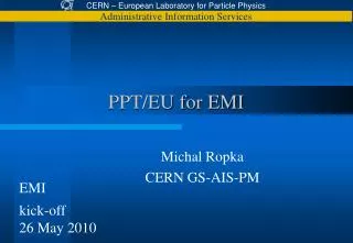 PPT/EU for EMI