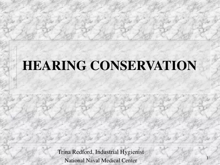 hearing conservation