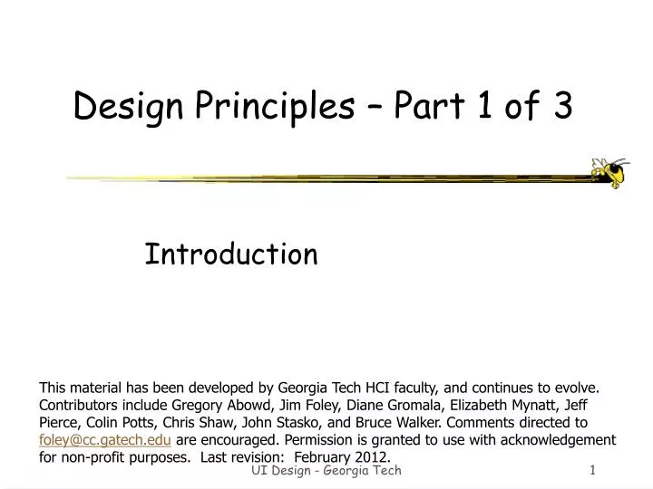 design principles part 1 of 3