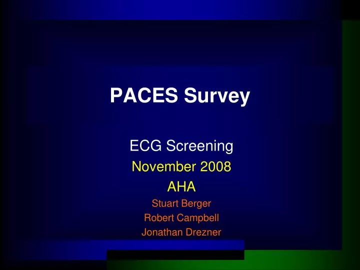 paces survey