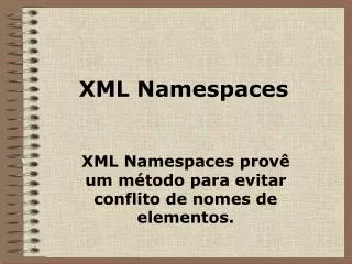 xml namespaces