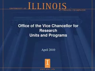 Office of the Vice Chancellor for Research Units and Programs