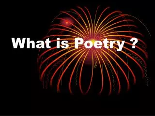 What is Poetry ?