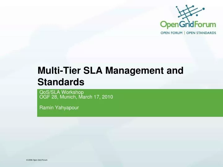 multi tier sla management and standards